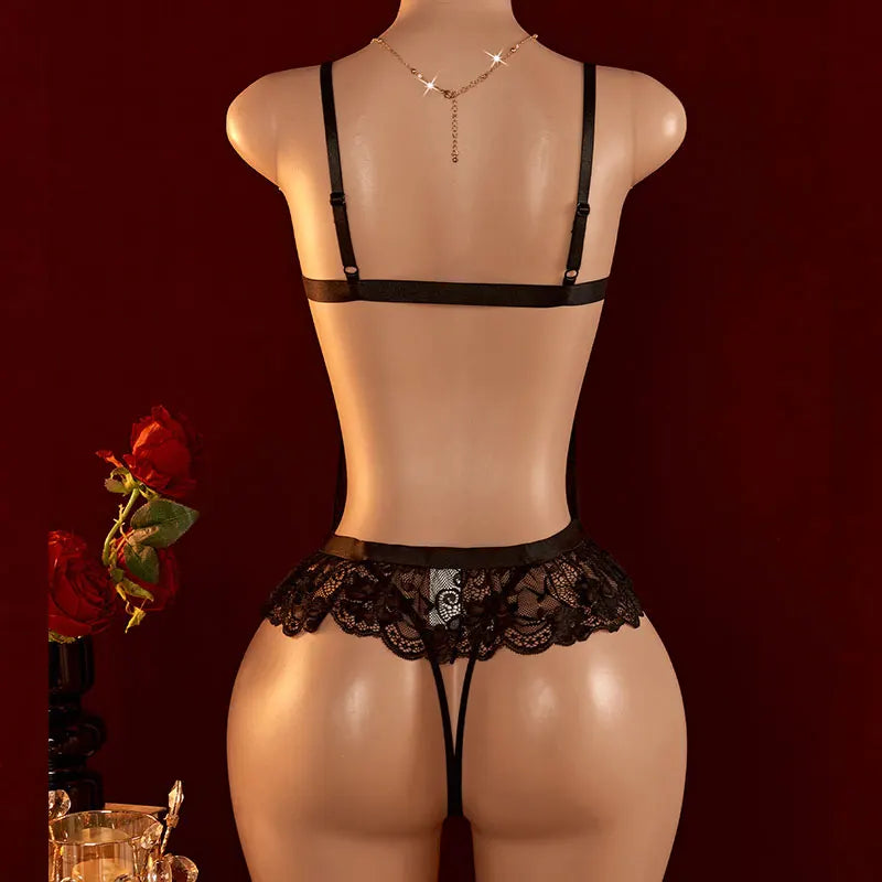Adult Games Hot Crotchless Sexy Toys For Couples 18+ xxx Open Bra Teddy Bodysuit Women's Desire Lingerie Night Flirting Products
