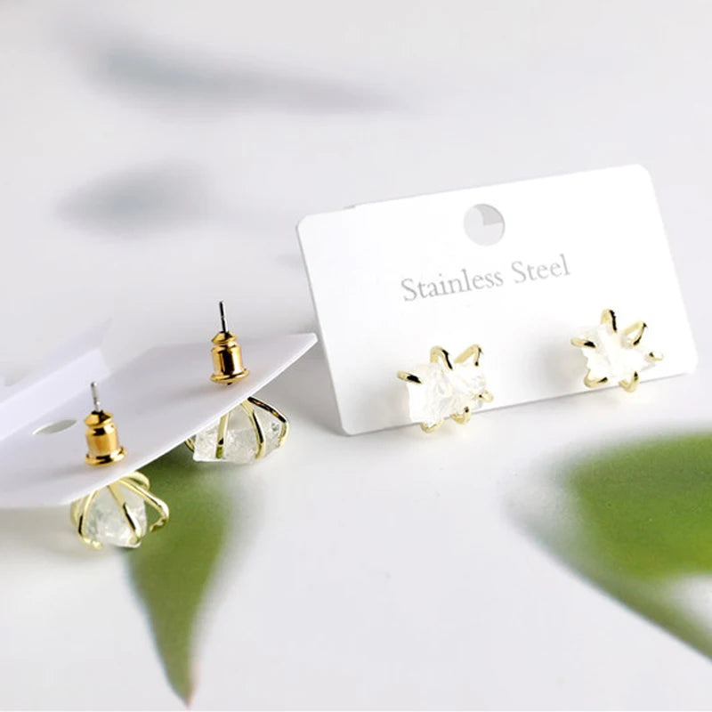 Natural Stone Stud Earrings: Earthy Elegance Handcrafted Beauty Versatile Style Perfect Accessory for Any Occasion