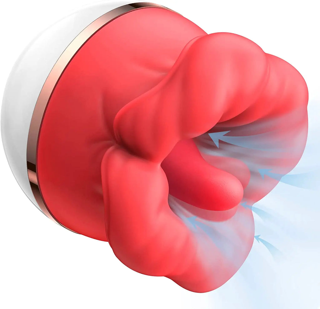 1pc Rose Red Lips Vibrator Vagina Tongue Clitoral Stimulator g-spot Massager Female Masturbator Adult Erotic Products