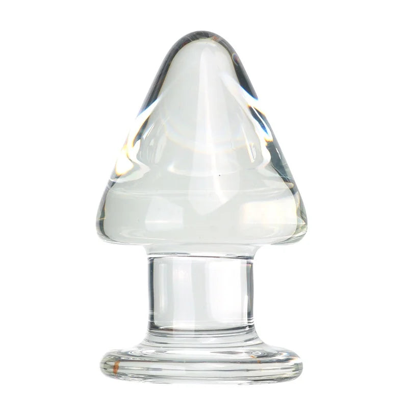 5cm Diameter Transparent Glass Large Anal Plug, New 18+Adult Sexual Product Pleasure Masturbation Massager, Prostate Stimulation