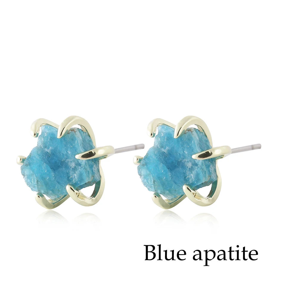Natural Stone Stud Earrings: Earthy Elegance Handcrafted Beauty Versatile Style Perfect Accessory for Any Occasion