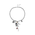 Exaggerated Book Love Key Beauty Head Imitation Pearl Pendant Sweater Chain Women Bohemian Style Necklace