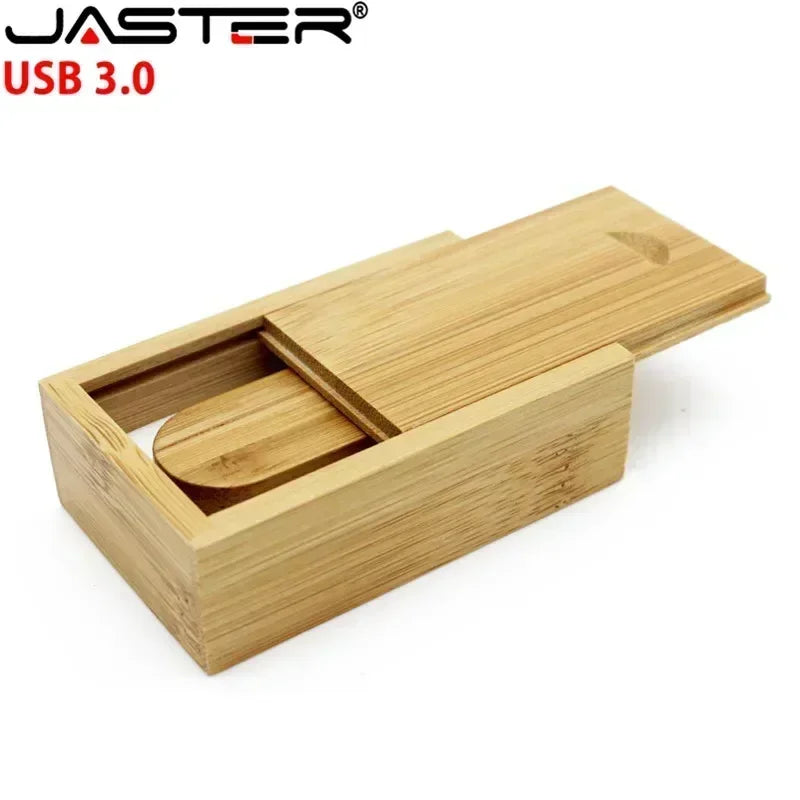 JASTER USB 3.0 Rotatable Wooden Flash Pendrive Memory Stick Pen Drive 4GB 8GB 16GB 32GB 64GB 128GB Creativo Free Custom Logo