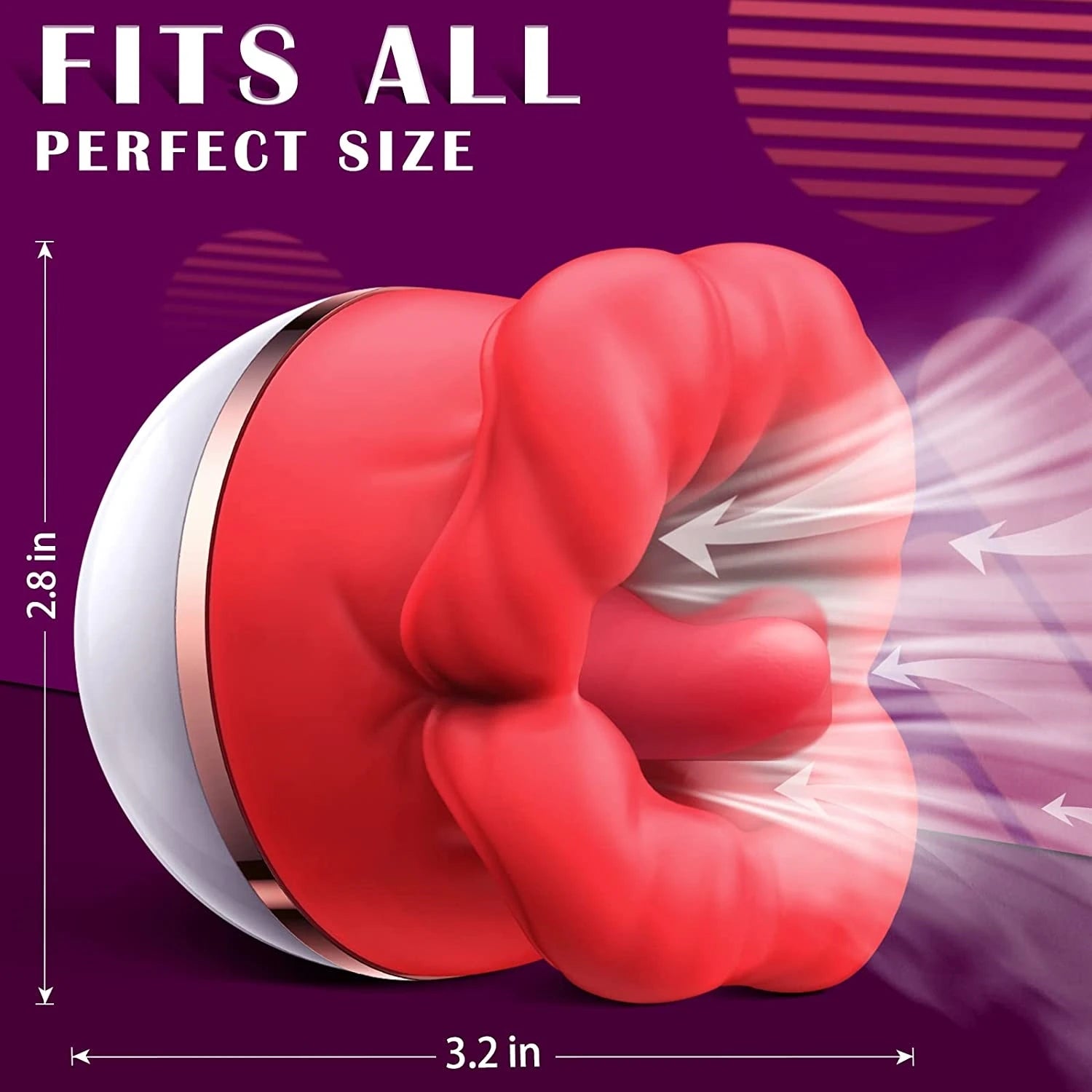 1pc Rose Red Lips Vibrator Vagina Tongue Clitoral Stimulator g-spot Massager Female Masturbator Adult Erotic Products