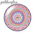 Beauty Fashion Patterns Flowers Bohemian 10pcs 12mm/18mm/20mm/25mm Round Photo glass cabochon demo flat back Making findings