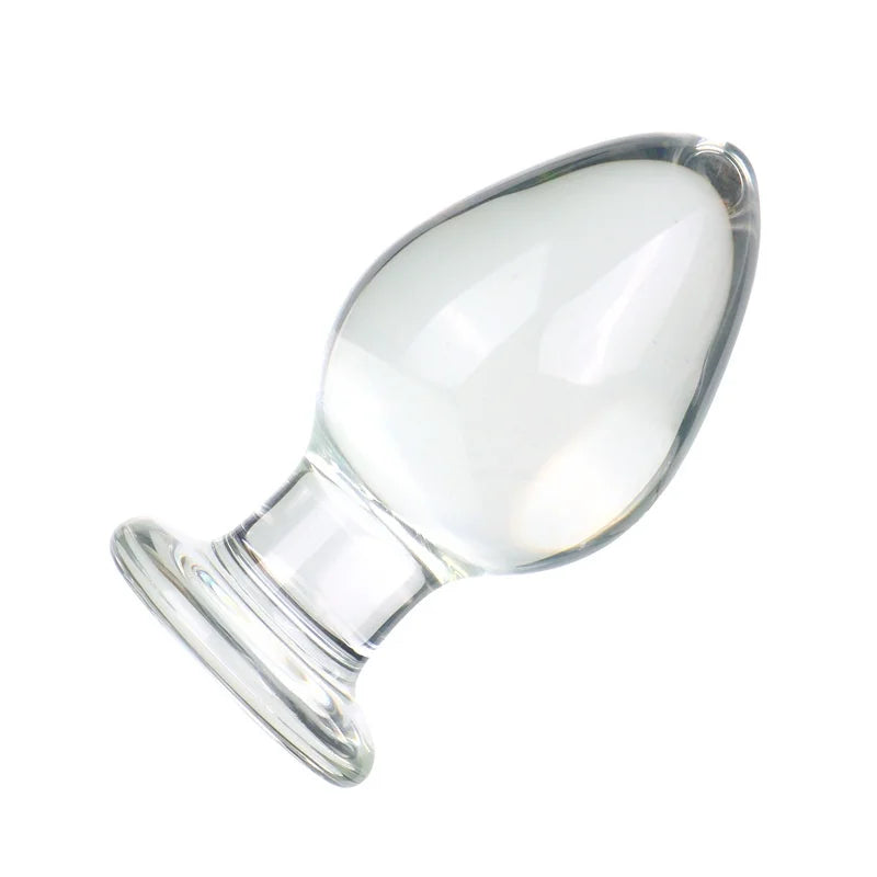 5cm Diameter Transparent Glass Large Anal Plug, New 18+Adult Sexual Product Pleasure Masturbation Massager, Prostate Stimulation