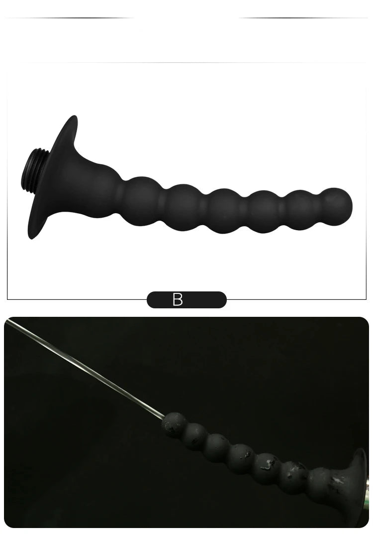Enema Douche Cleaner BDSM Shower Head for Male Female Fetish Deep Anal Gay Soft Silicone Enemator Connectable Butt Plug